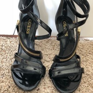 Black stiletto Guess heels NWOT